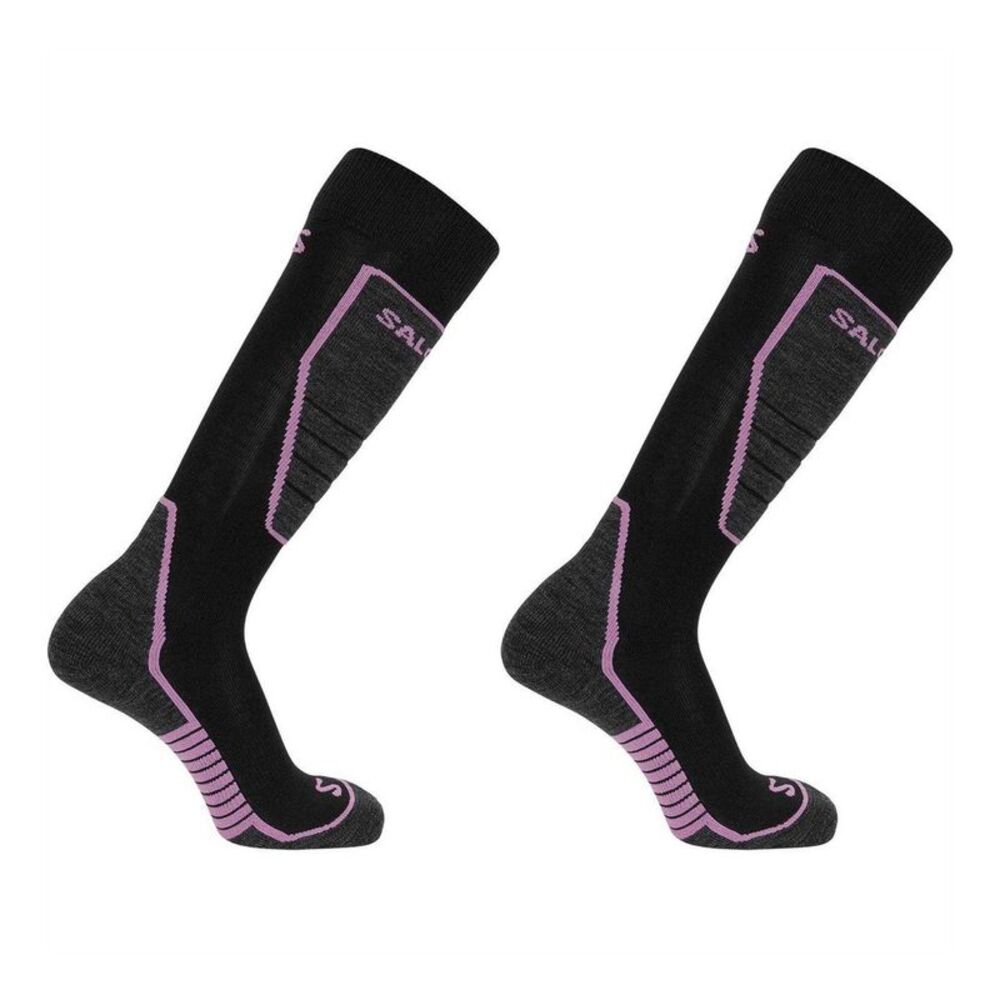 Salomon Womens/Ladies Cushioned Wool Ski Socks (Pack of 2) / Black